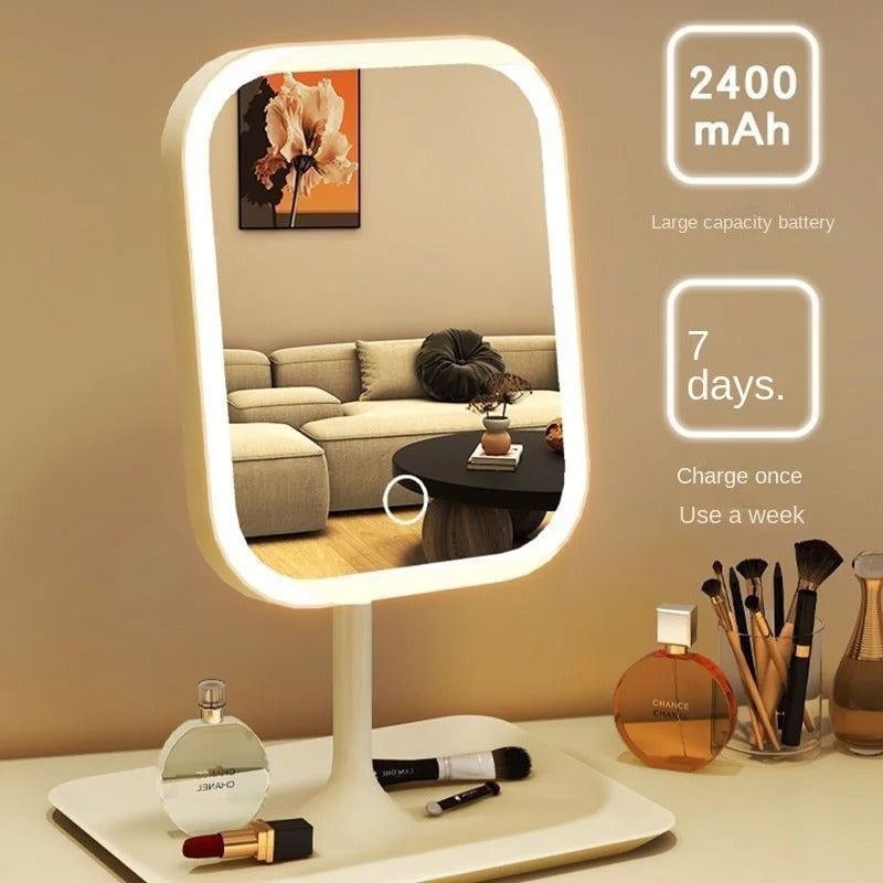 Niche Modern Desktop Vanity Mirror with 3-Color LED Lights