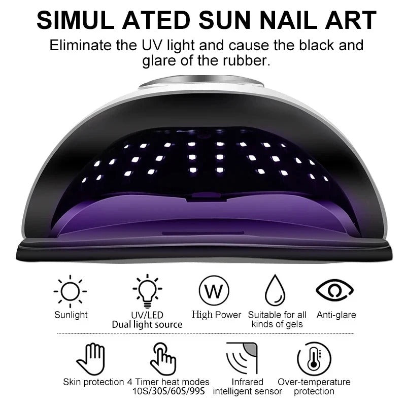 Professional Nail Lamp with Infrared Sensor – Fast Curing LED/UV Nail Dryer