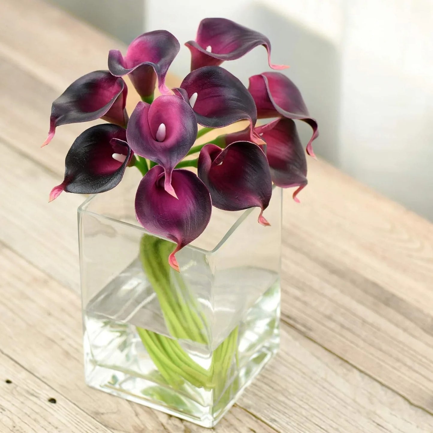 5PCS Artificial Flowers Calla Lily Faux PU