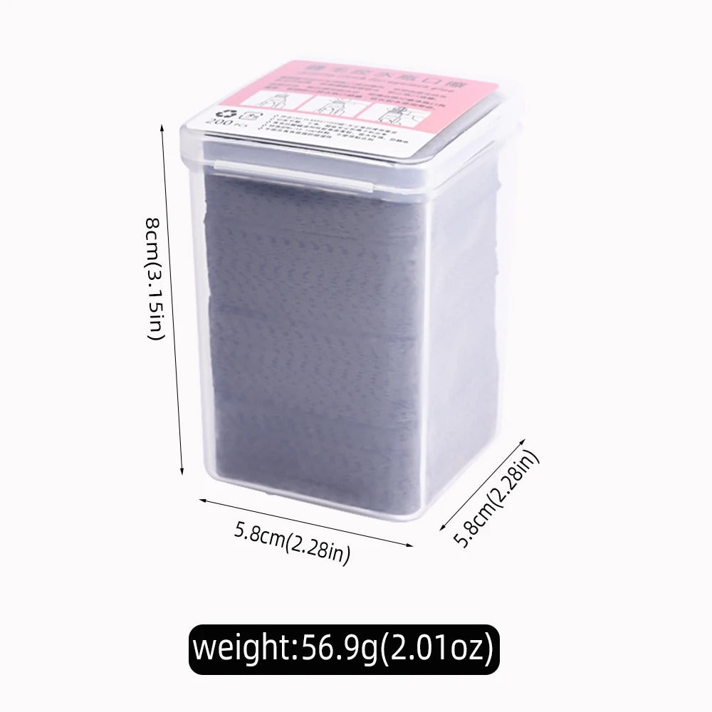 200pcs/box Lint-Free Nail Polish Remover Wipes