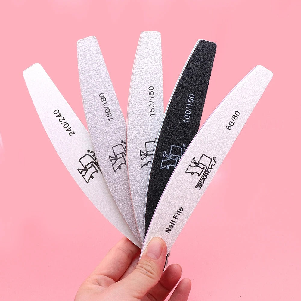 5pcs Nail File 80 100 150 180 240 grit Manicure Set
