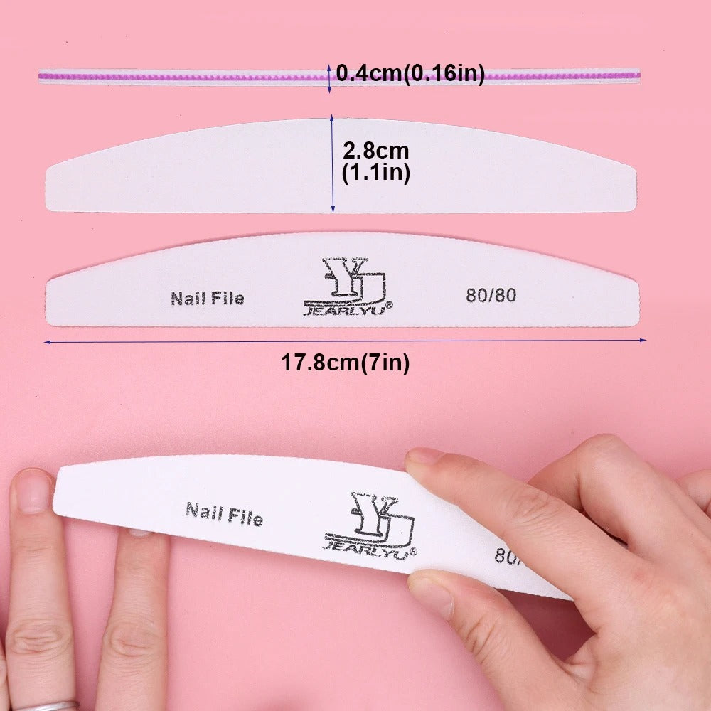 5pcs Nail File 80 100 150 180 240 grit Manicure Set