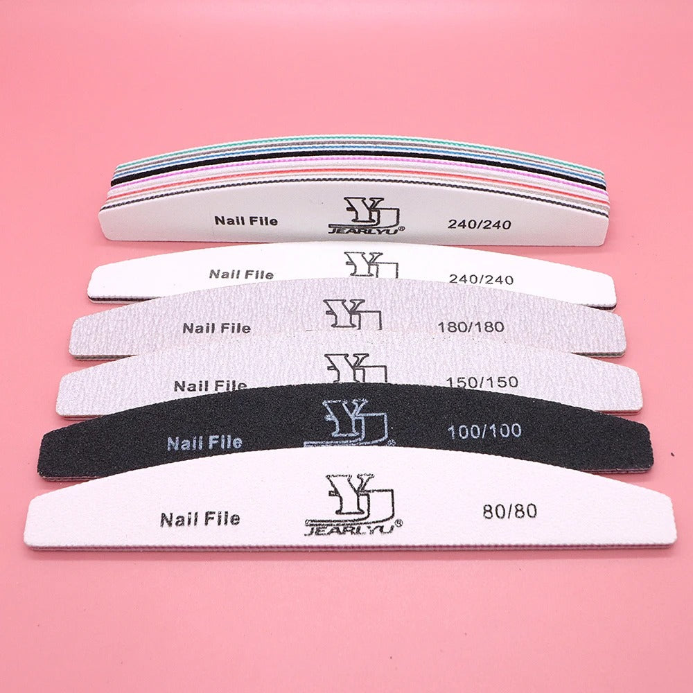 5pcs Nail File 80 100 150 180 240 grit Manicure Set