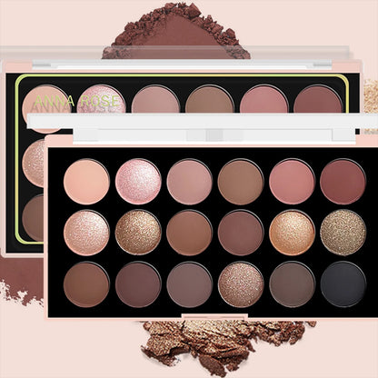 18-Color Eyeshadow Palette – Matte & Pearlescent