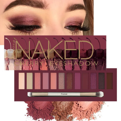 12 Colour Eyeshadow Palette – Long Lasting Brown &amp; Pink Makeup Palette