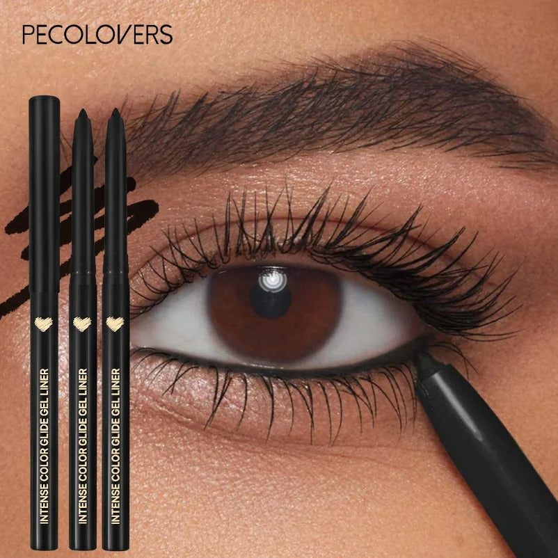 3pcs Waterproof Black Eyeliner Pencil