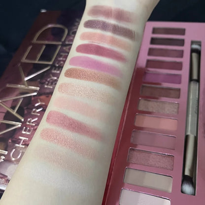 12 Colour Eyeshadow Palette – Long Lasting Brown &amp; Pink Makeup Palette