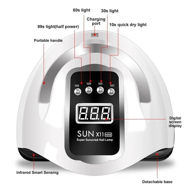 Professional Nail Lamp with Infrared Sensor – Fast Curing LED/UV Nail Dryer
