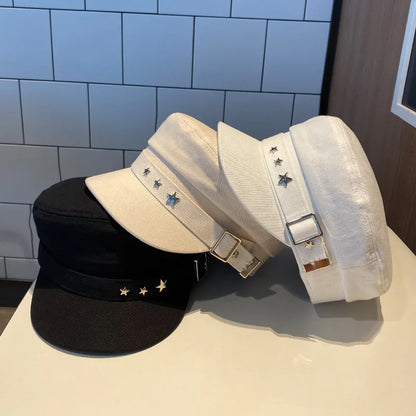 Women's Beret Black Star Hat