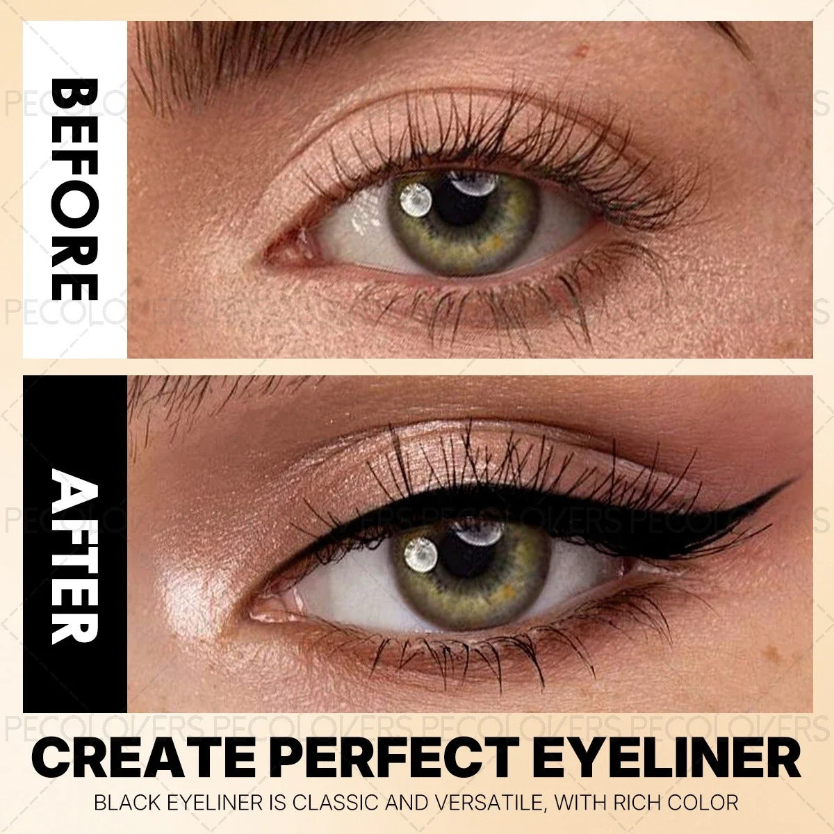 3pcs Waterproof Black Eyeliner Pencil