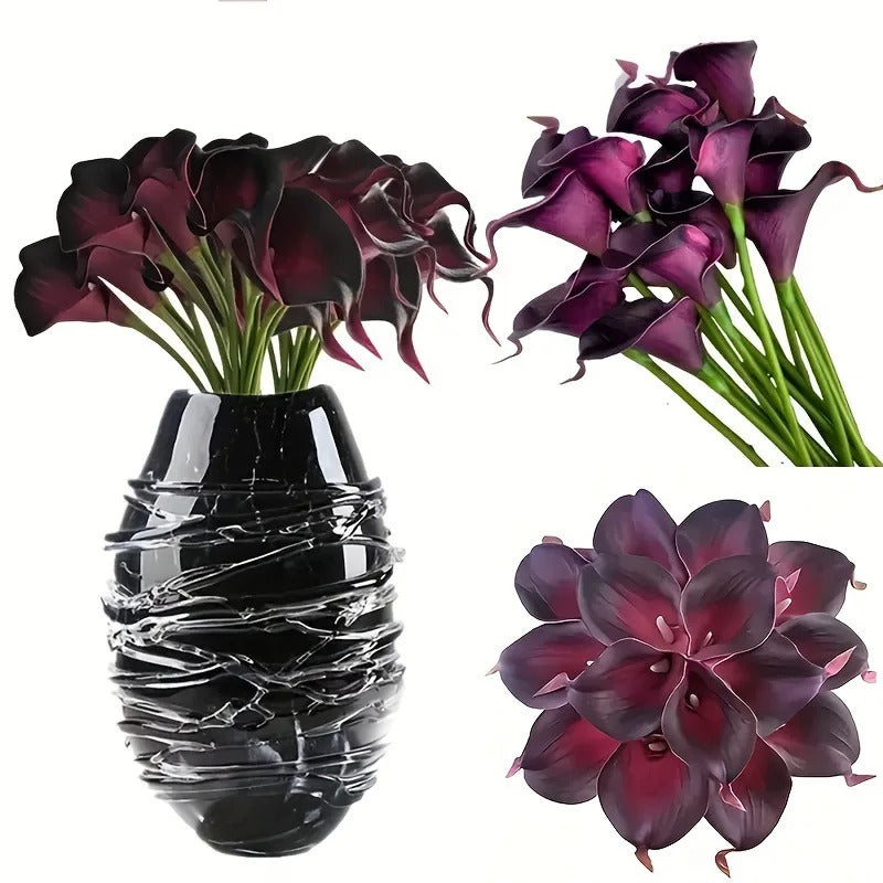 5PCS Artificial Flowers Calla Lily Faux PU