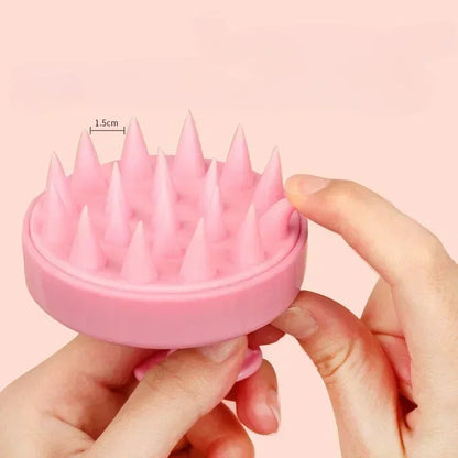 Plastic silicone massage comb for clean the scalp