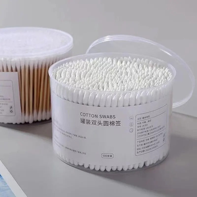 500pcs Disposable Cotton Swab Box
