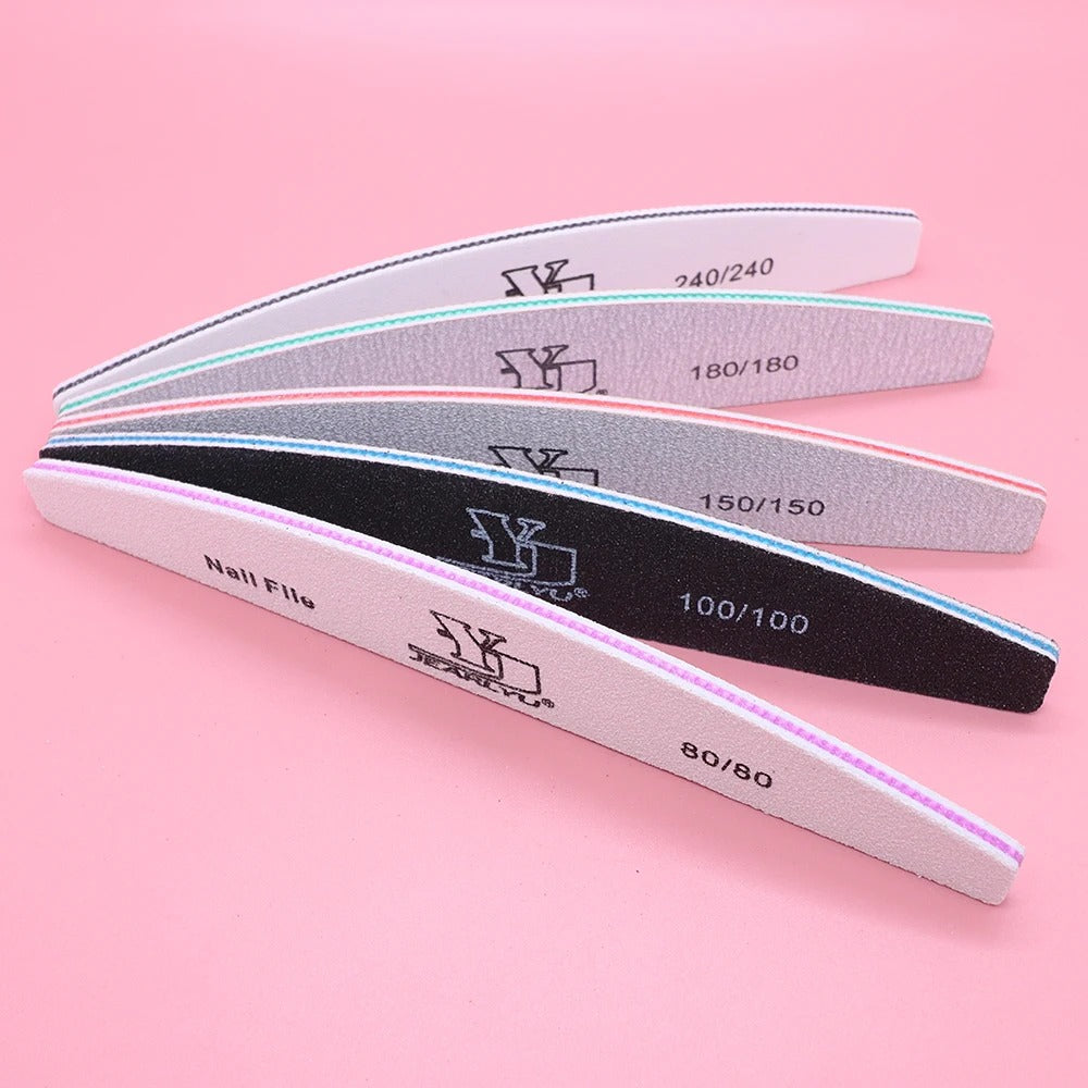 5pcs Nail File 80 100 150 180 240 grit Manicure Set