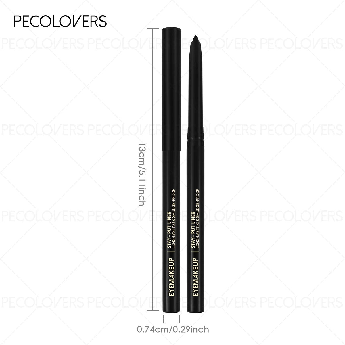 3pcs Waterproof Black Eyeliner Pencil