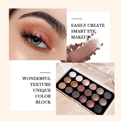 18-Color Eyeshadow Palette – Matte & Pearlescent