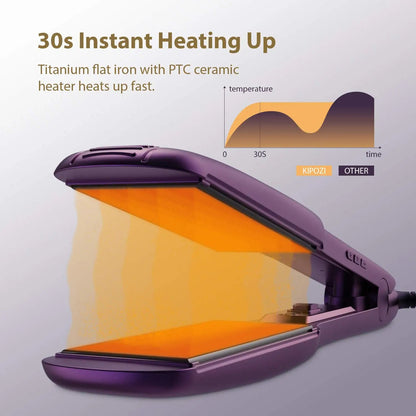 KIPOZI Professional Titanium Flat Iron Hair Straightener