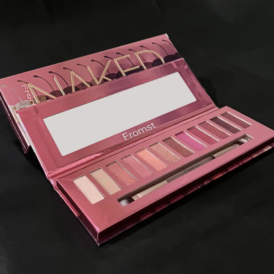 12 Colour Eyeshadow Palette – Long Lasting Brown &amp; Pink Makeup Palette