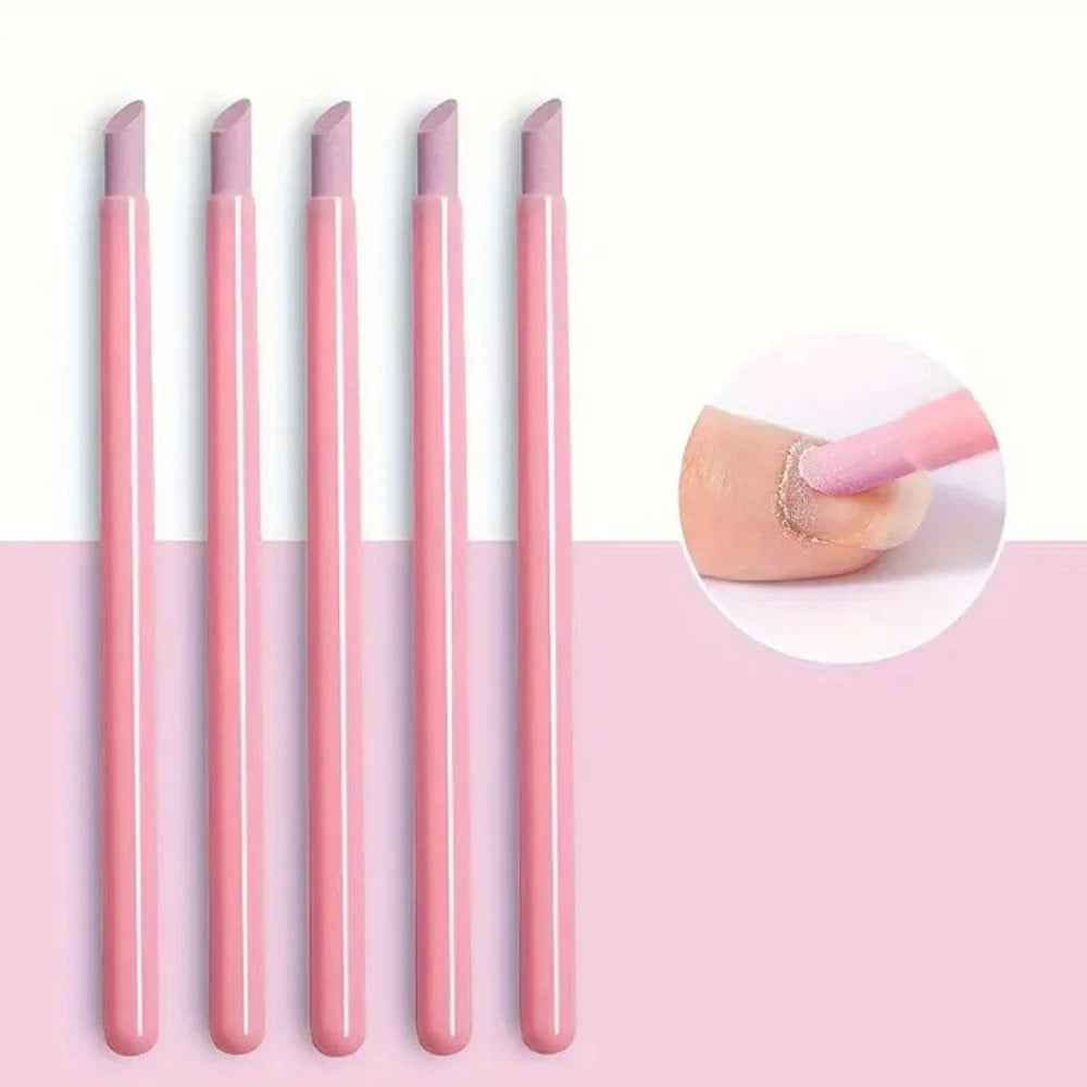 5pcs Quartz Stone Scrub Pen Nail File Rods