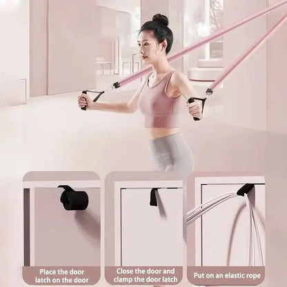Pilates Tension Rope & Stick Set