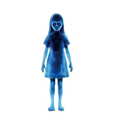 2pcs Halloween Twin Ghost Stakes Plastic Evil Girls Ghost Garden Signs