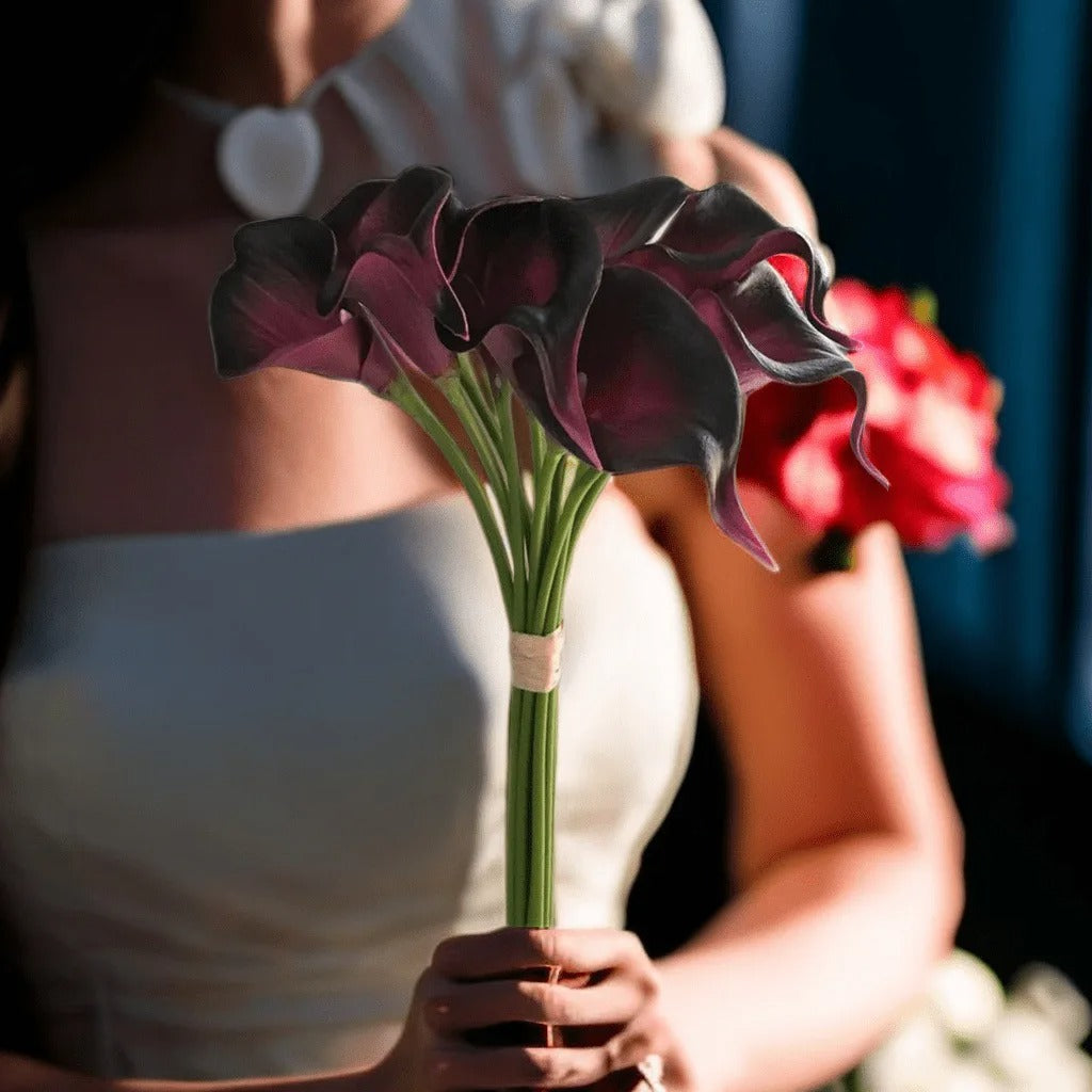5PCS Artificial Flowers Calla Lily Faux PU