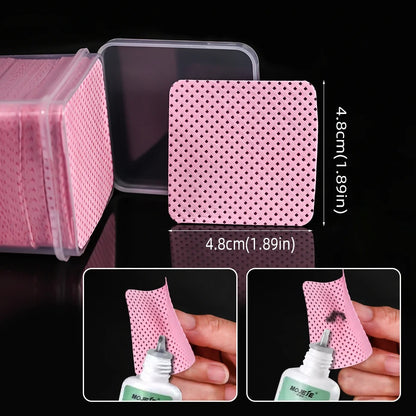 200pcs/box Lint-Free Nail Polish Remover Wipes