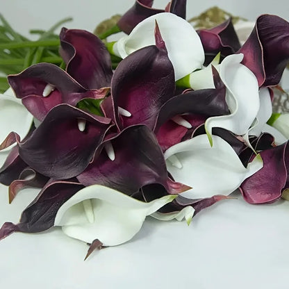 5PCS Artificial Flowers Calla Lily Faux PU
