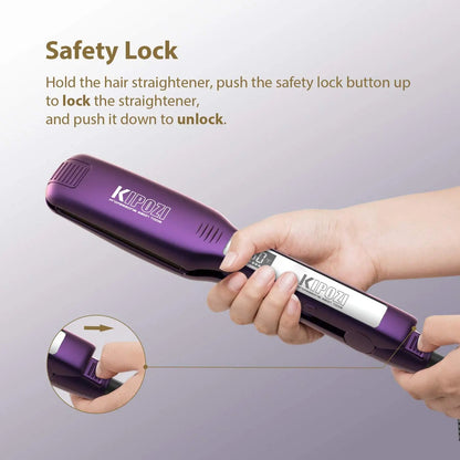 KIPOZI Professional Titanium Flat Iron Hair Straightener