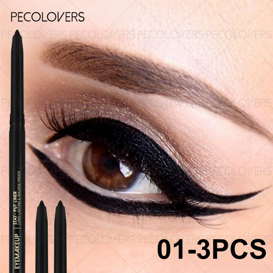 3pcs Waterproof Black Eyeliner Pencil
