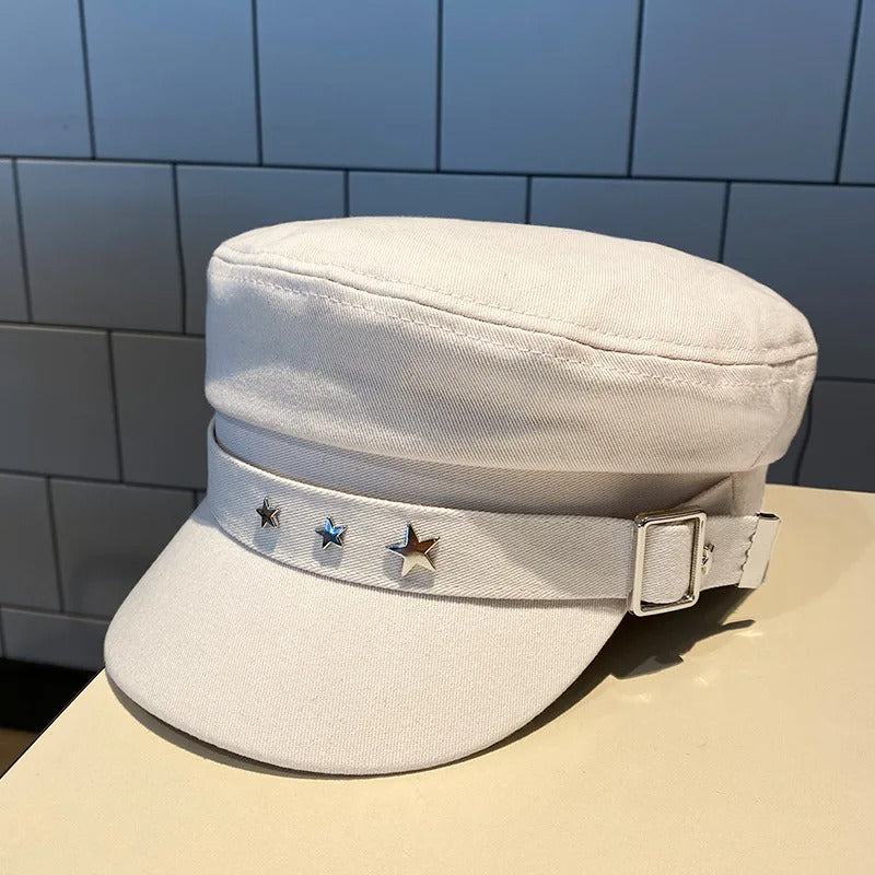 Women's Beret Black Star Hat