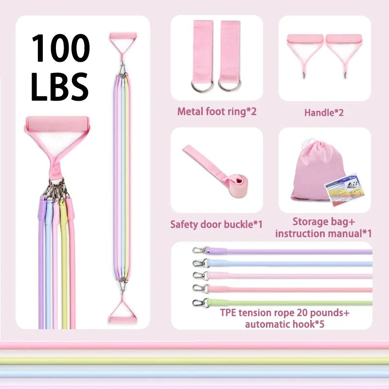 Pilates Tension Rope & Stick Set