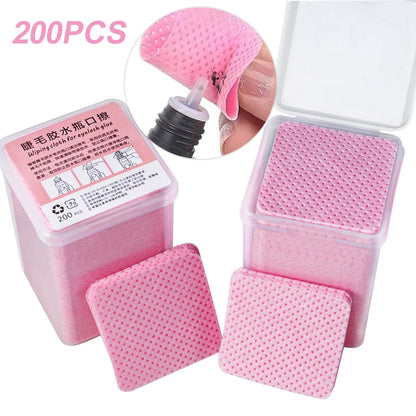 200pcs/box Lint-Free Nail Polish Remover Wipes