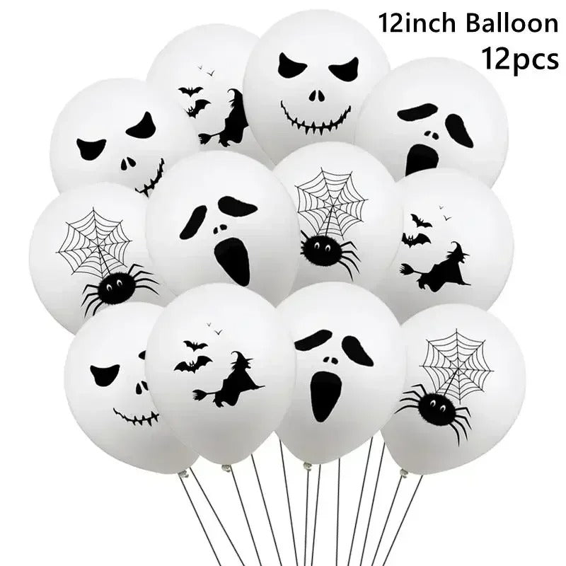 12PCS Halloween Ghost Balloons