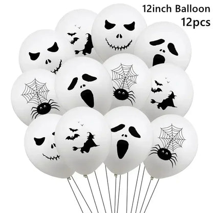 12PCS Halloween Ghost Balloons