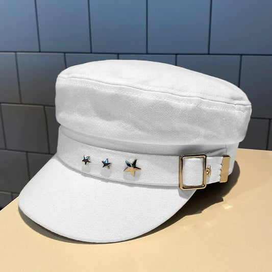 Women's Beret Black Star Hat