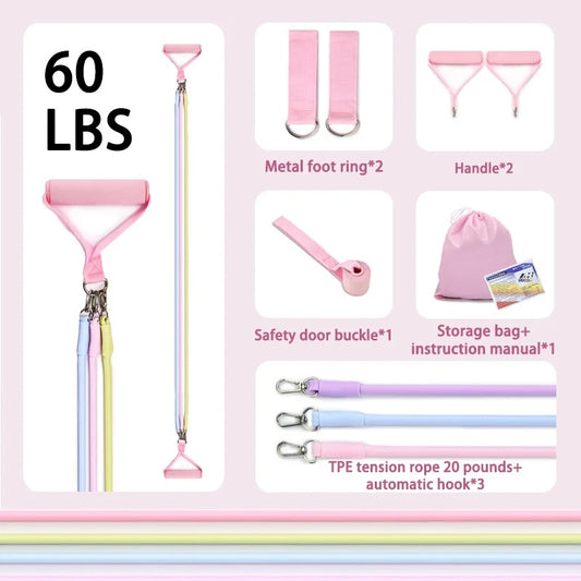 Pilates Tension Rope & Stick Set