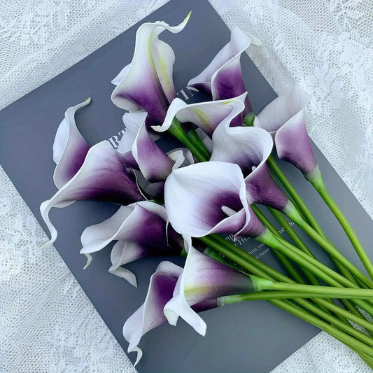 5PCS Artificial Flowers Calla Lily Faux PU