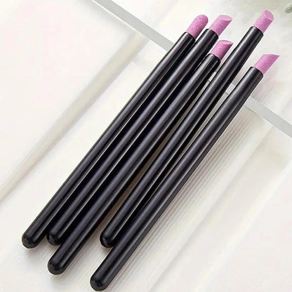 5pcs Quartz Stone Scrub Pen Nail File Rods
